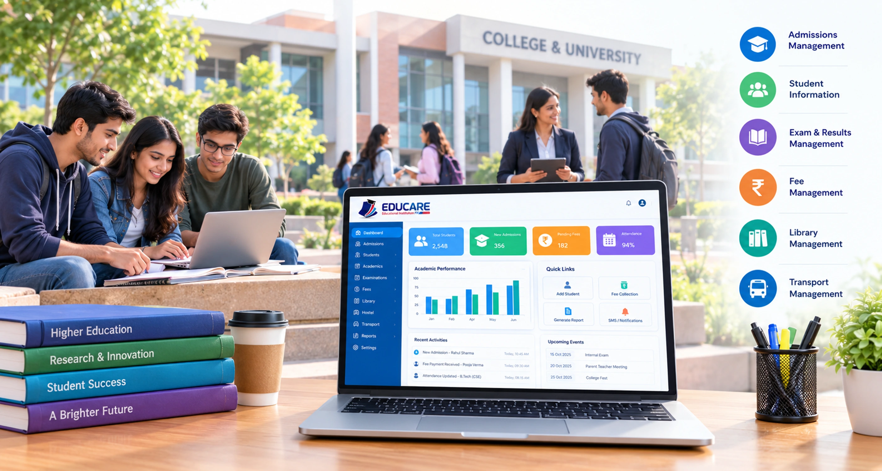 College & University ERP illustration